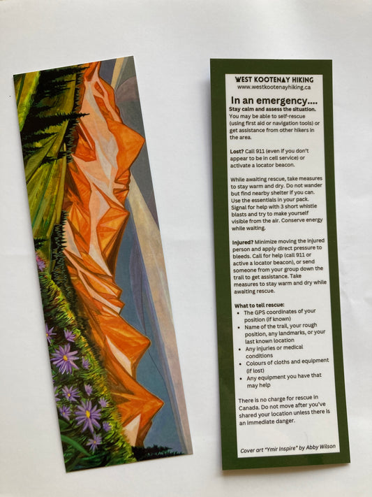 Hiking Safety Bookmark