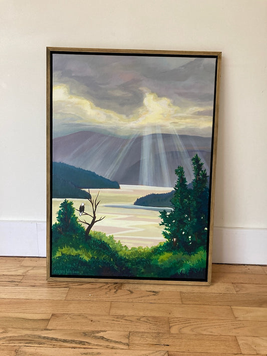 Kootenay Riverscape - Original Painting (Framed)