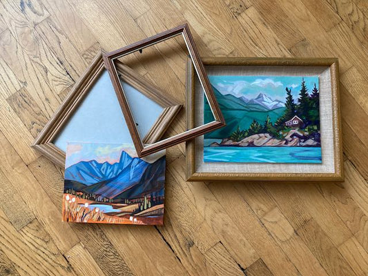 An easy way to frame paintings on thin panel or canvas board