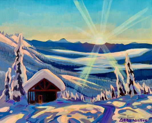 Powder Day -  Original Painting (Framed)