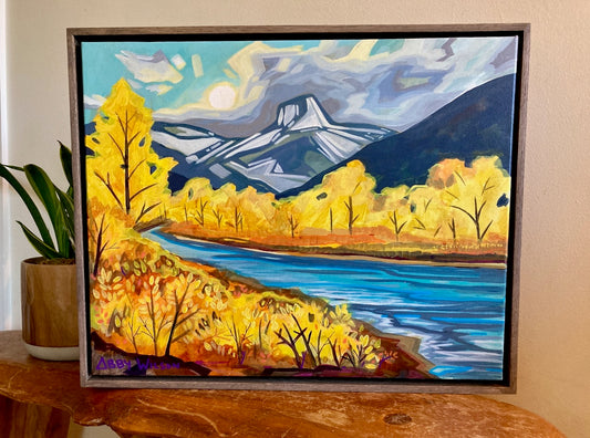 Frog Peak in Fall -  Original Painting (Framed)