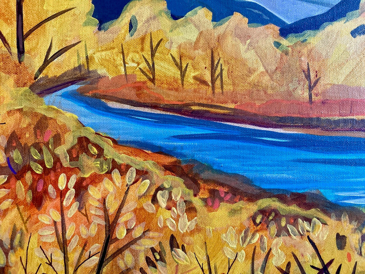 Frog Peak in Fall -  Original Painting (Framed)