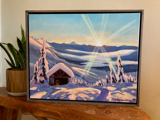 Powder Day -  Original Painting (Framed)